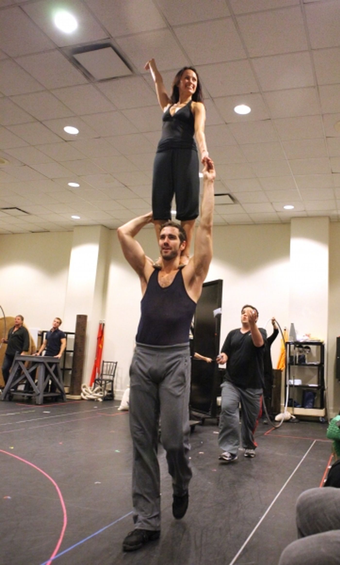 Photo Coverage: In Rehearsal with the Cast of CHAPLIN!  Image
