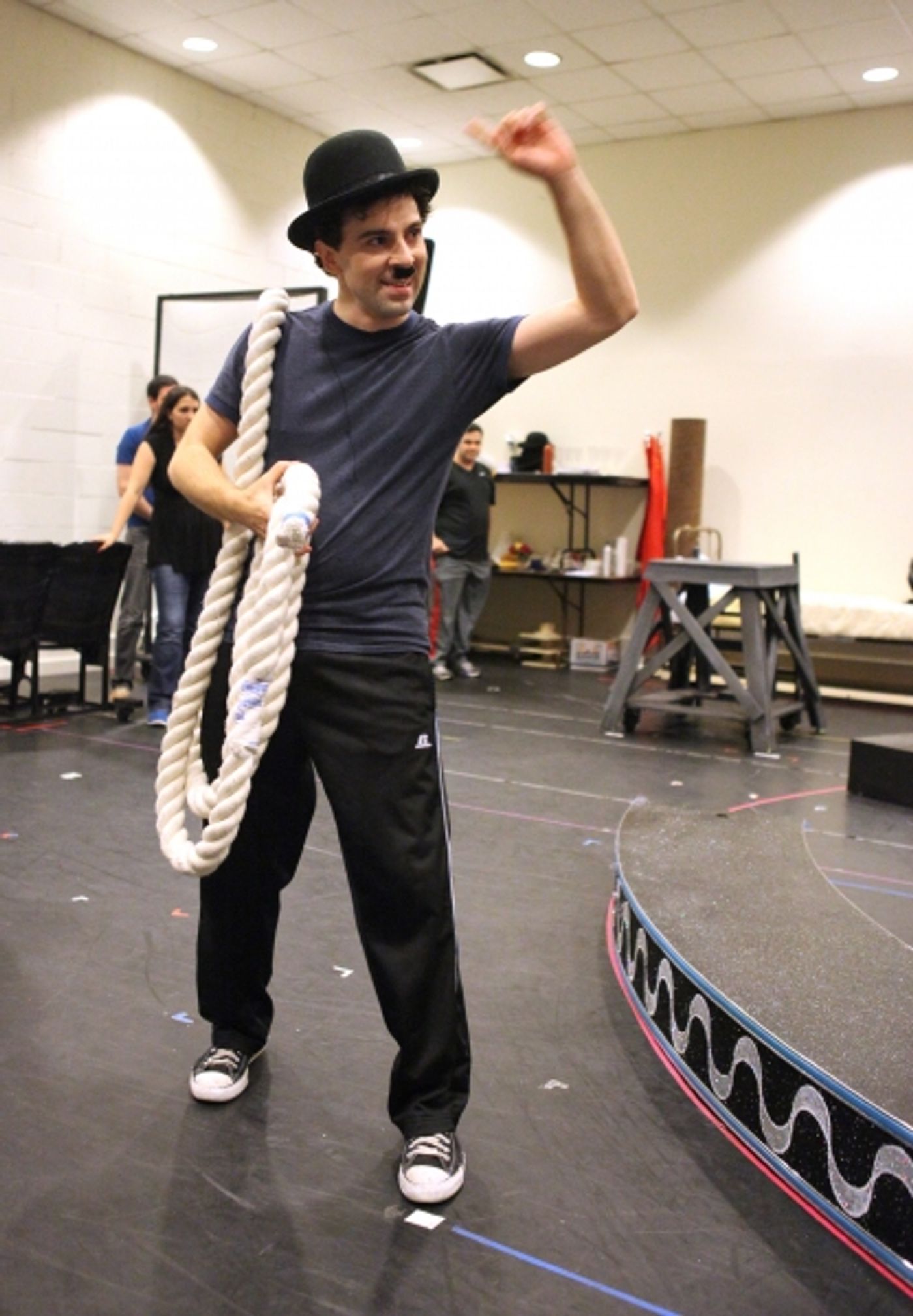 Photo Coverage: In Rehearsal with the Cast of CHAPLIN!  Image