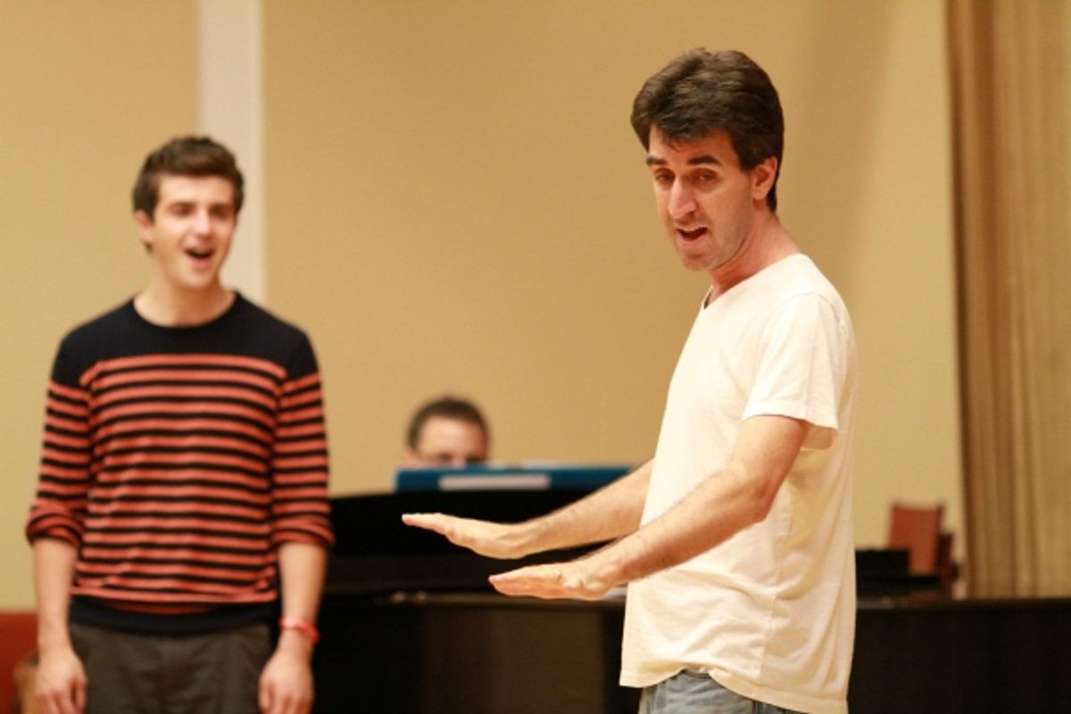 Jason Robert Brown in rehearsal at 