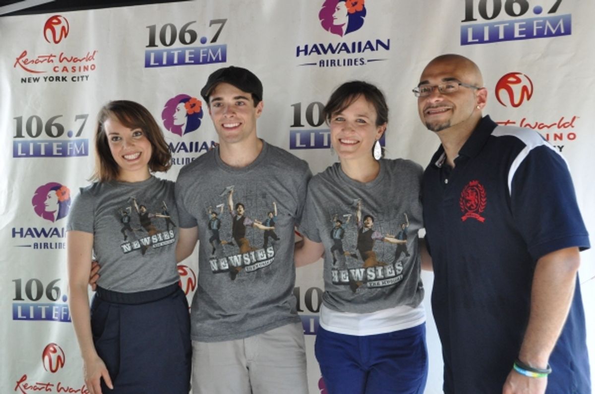 Victor Sosa with Kara Lindsay, Corey Cott and Julie Foldesi at 