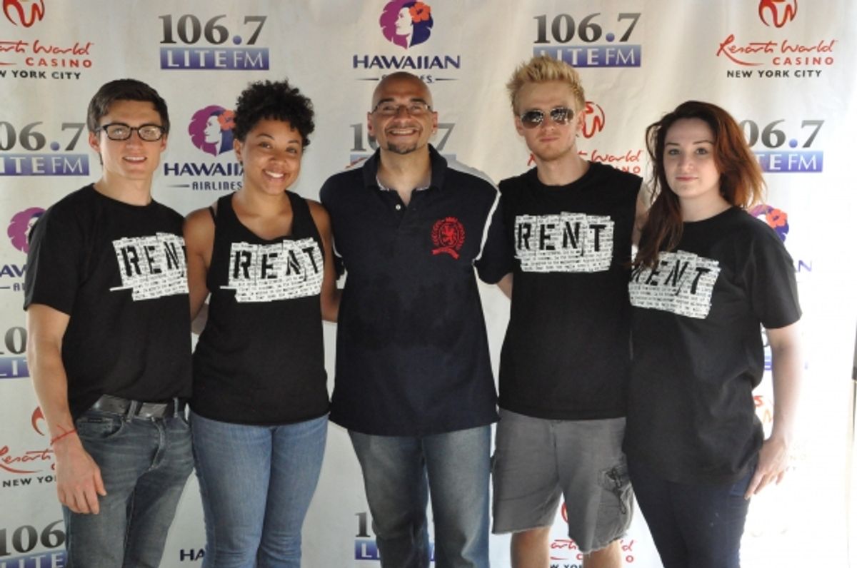 Victor Sosa and the cast of Rent-Anthony Federov, Sean Michael Murray, Emma Hunton and Shaleah Adkisson at 
