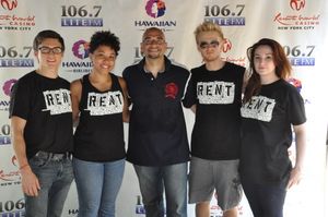 Victor Sosa and the cast of Rent-Anthony Federov, Sean Michael Murray, Emma Hunton an Photo