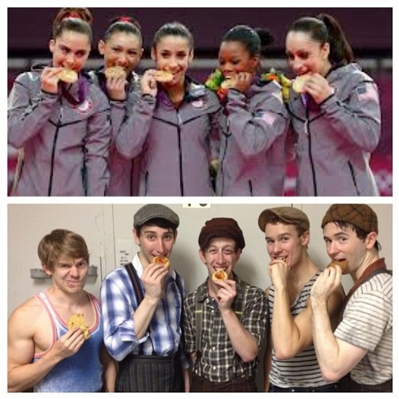 Photo Flash: Saturday Intermission Pics, Aug 11 - NEWSIES, NUTTY PROFESSOR and More Give Olympic Tributes!  Image