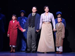Cherish Myers, Michael Dean Morgan, Elizabeth Broadhurst and Zachary Mackiewicz take their curtain call during the opening night performance of "Mary Poppins" at the Center Theatre Group/Ahmanson Theatre.
@ BroadwayWorld Cherish Myers, Michael Dean Morgan, Elizabeth Broadhurst and Zachary Mackiewicz take Photo