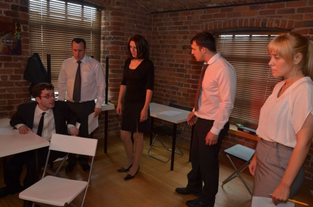 Andrew Marsden, Ben Rigby, Adele Stanhope, David Degiorgio, Natalie Perry in Exam at 