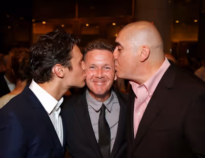 Jonathan Groff, John Logan and Alfred Molina Photo