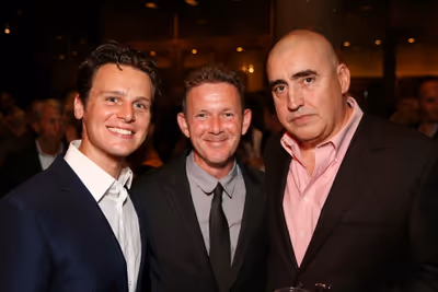 Jonathan Groff, John Logan and Alfred Molina Photo