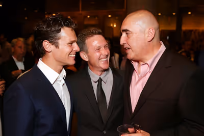 Jonathan Groff, John Logan and Alfred Molina Photo