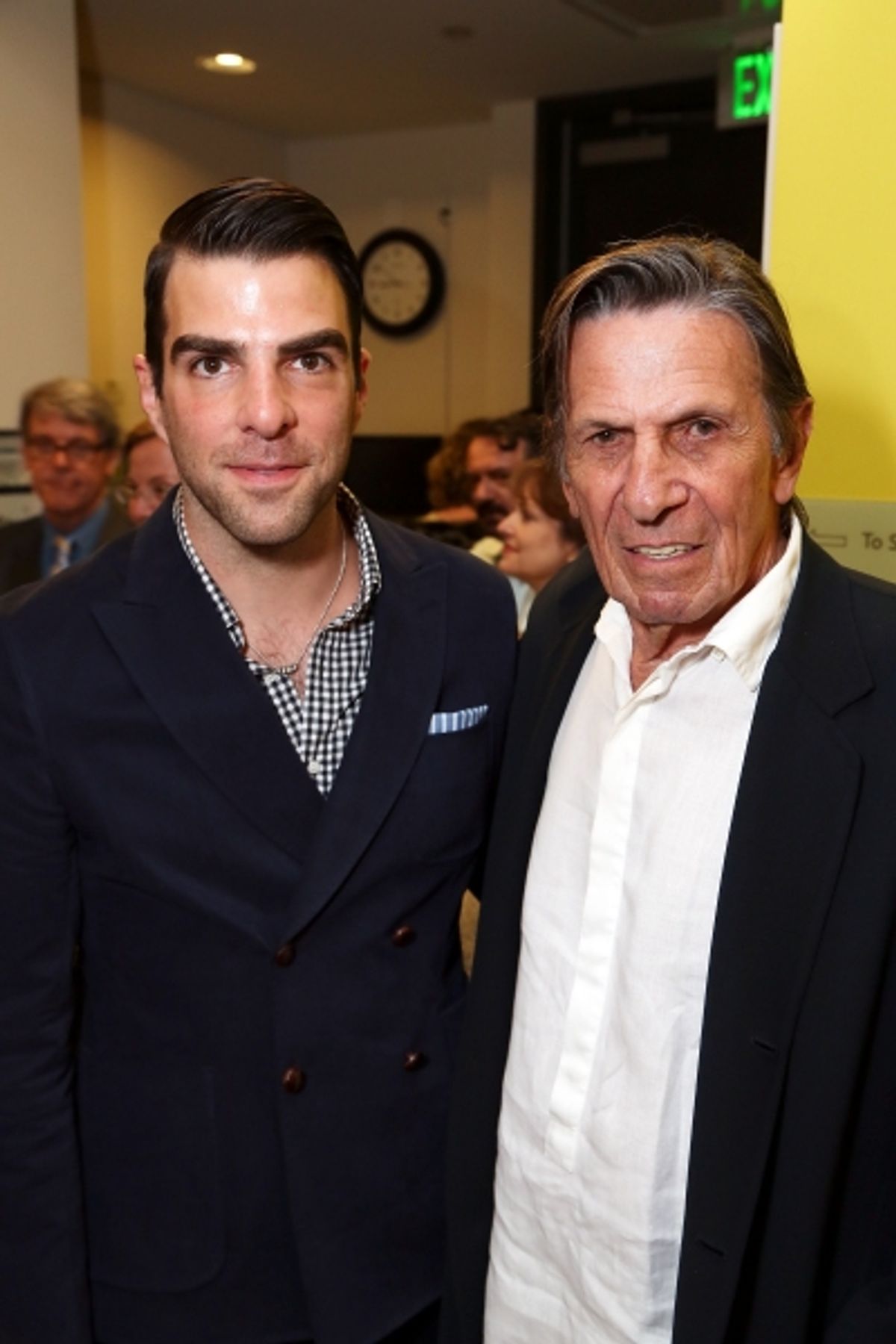 Zachary Quinto and Leonard Nimoy at 