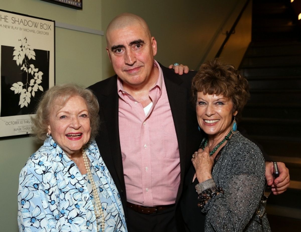 Betty White, Alfred Molina and wife Jill Gascoine at 