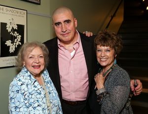 Betty White, Alfred Molina and wife Jill Gascoine Photo