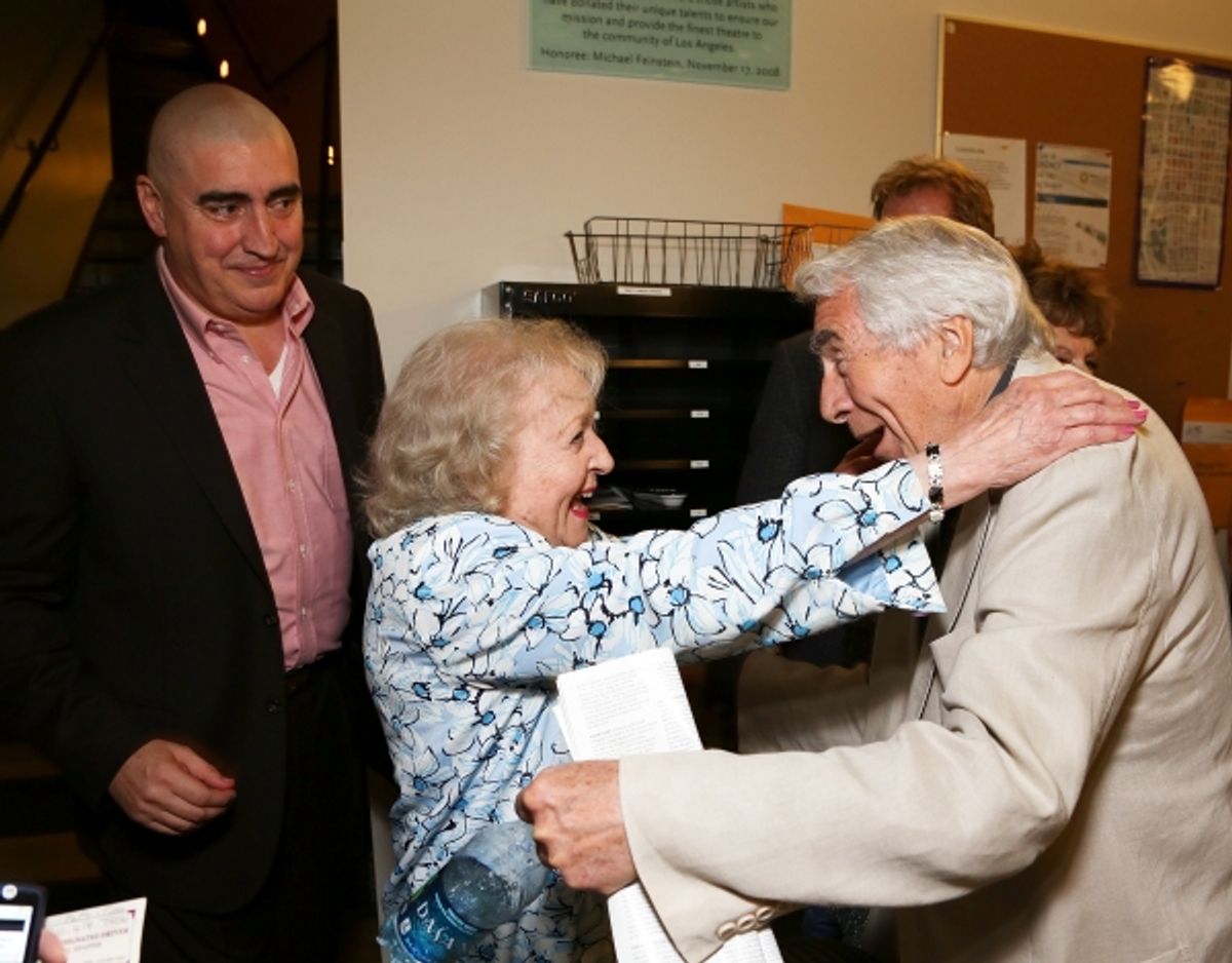 Alfred Molina and Betty White with CTG Founding Artistic Director Gordon Davidson
 at 