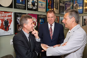 John Logan, George Lane, CAA, and CTG Artistic Director Michael Ritchie
 Photo