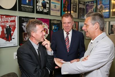 John Logan, George Lane, CAA, and CTG Artistic Director Michael Ritchie
 Photo