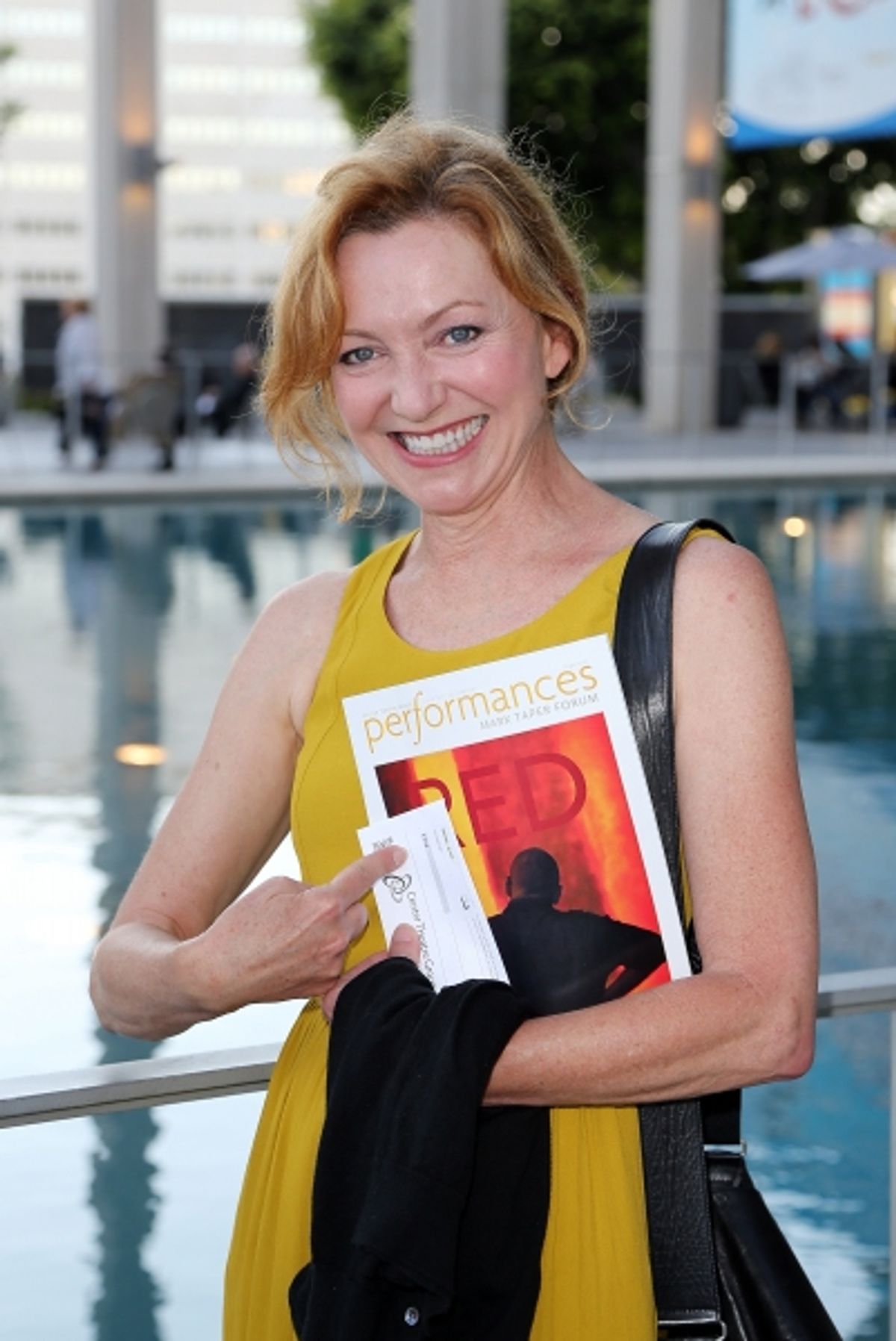 Julie White poses during the arrivals for the opening night performance of 'Red' at the Center Theatre Group/Mark Taper Forum on Sunday,  Aug. 12, 2012, in Los Angeles, Calif. (Photo by Ryan Miller/Capture Imaging) at 
