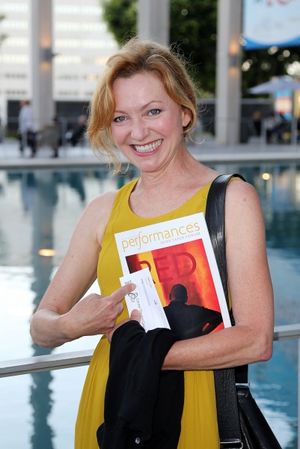 Julie White poses during the arrivals for the opening night performance of "Red" at t Photo