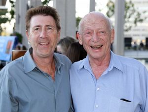 Actors Jim Piddock, left, and Alan Mandell, right, pose during the arrivals for the o Photo