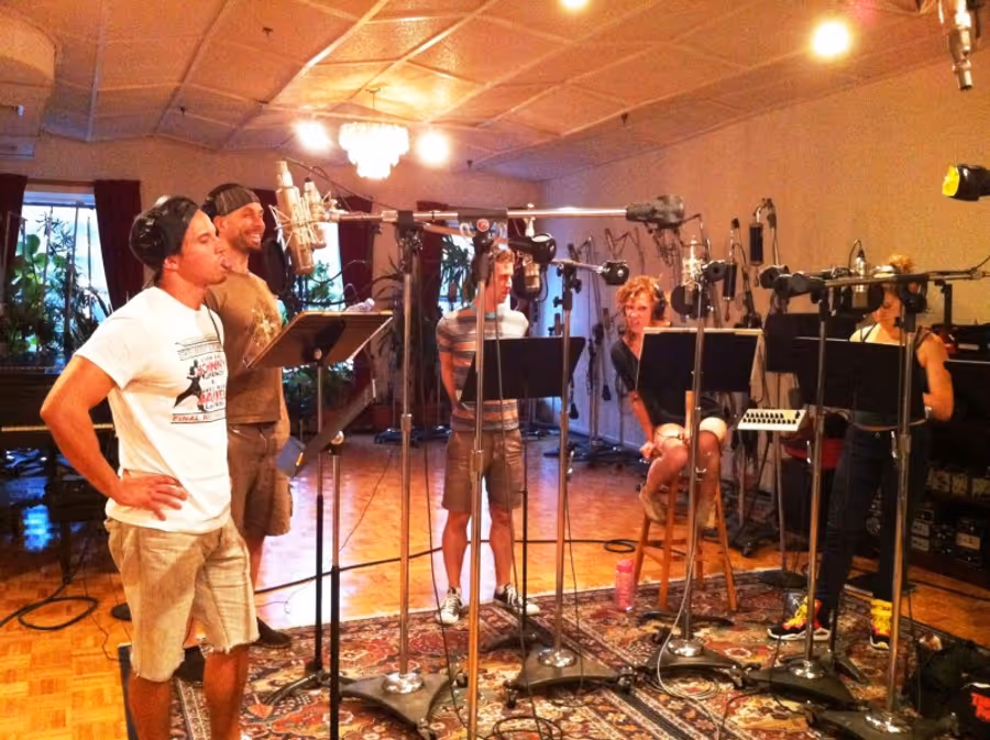 Photo Flash: The Cast of TRIASSIC PARQ in the Recording Studio Image