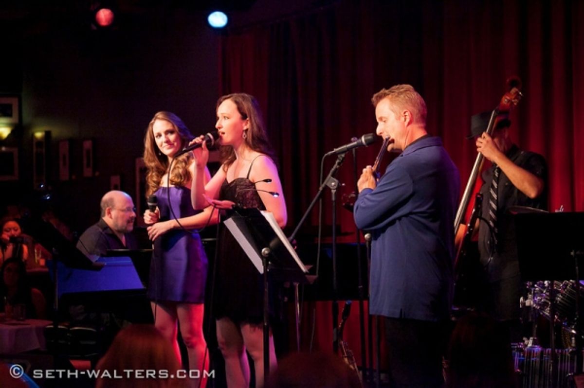 Frank Wildhorn, Laura Osnes and Melissa van der Schyff at 