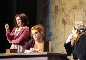                                Brigid Harrington as Annie, Caitlin Hughes as Miss Han Photo