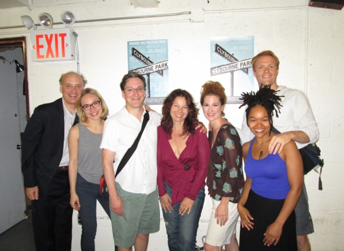Frank Wood, Sarah Goldberg, Jeremy Shamos, Fran Drescher, Carly Street, Crystal Dickinson and Brendan Griffin at 