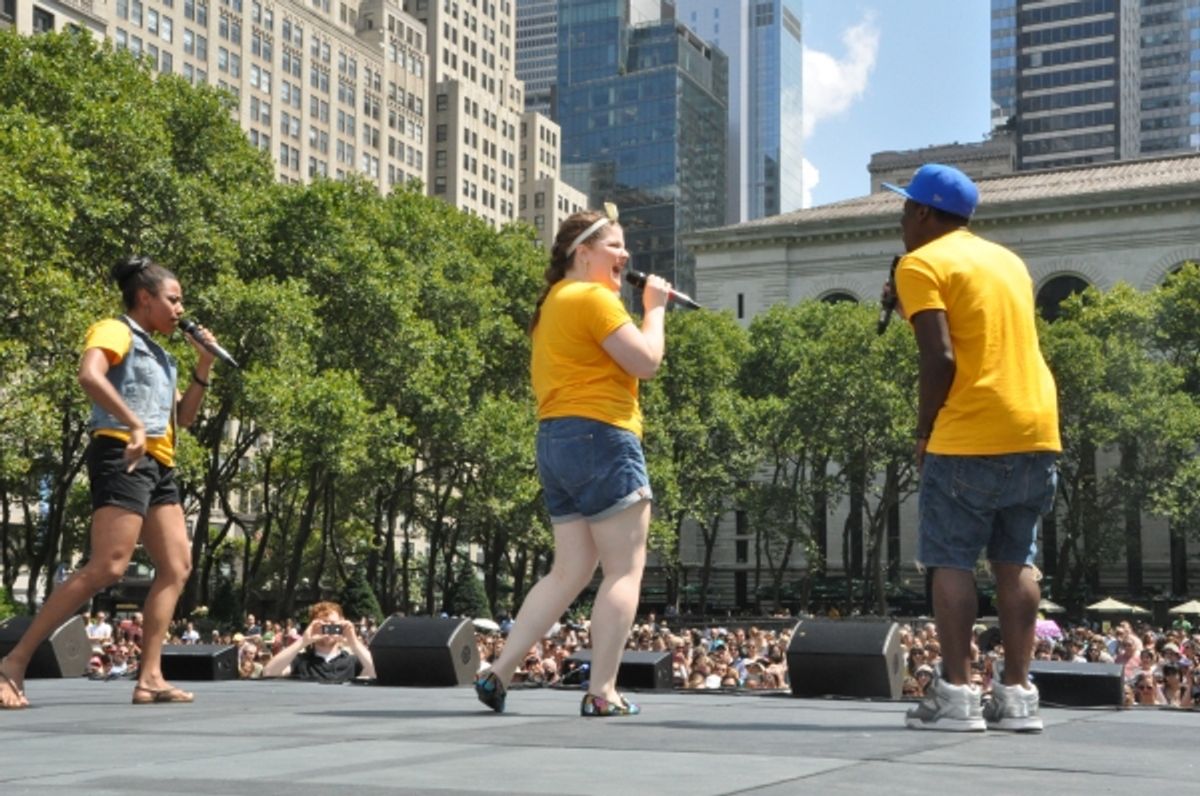 Adrienne Warren, Ryann Redmond and Gregory Haney at 