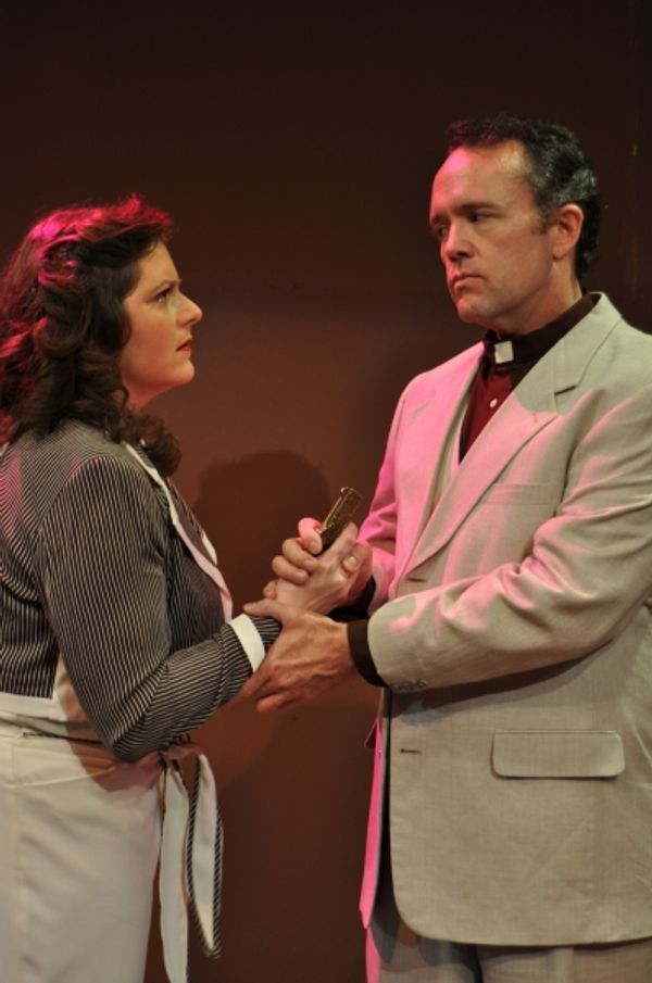 Haley Johnson (as Jacqueline de Severac) and Todd Black (as Canon Pennefather) Photo