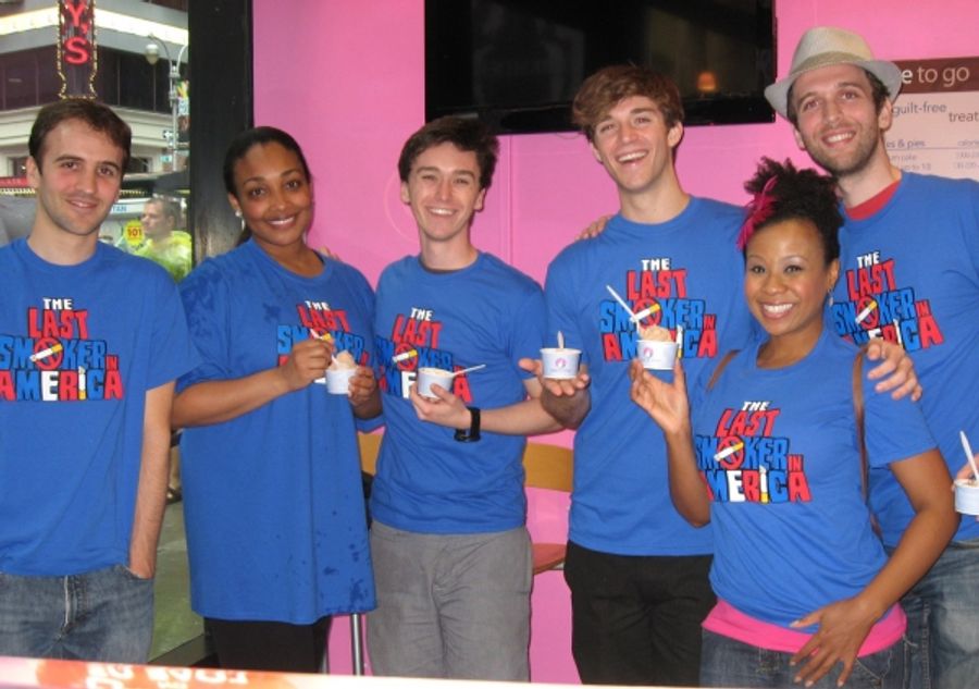 Photo Flash: LAST SMOKER IN AMERICA Cast Celebrates Tasti D-Lite Treat! Image