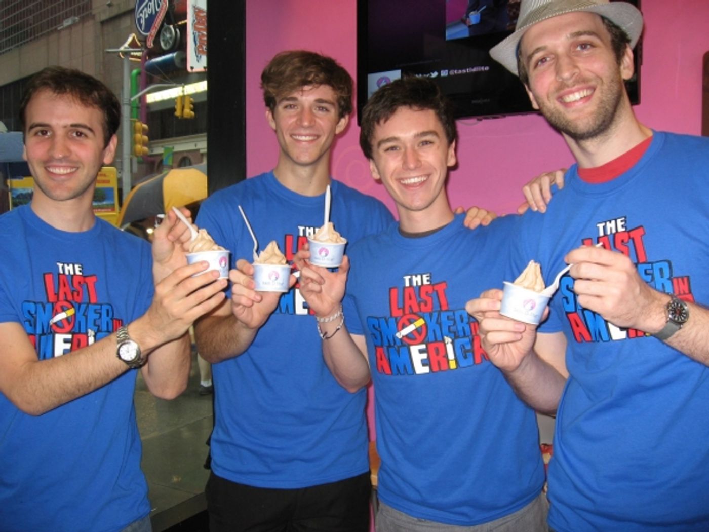 Photo Flash: LAST SMOKER IN AMERICA Cast Celebrates Tasti D-Lite Treat!  Image