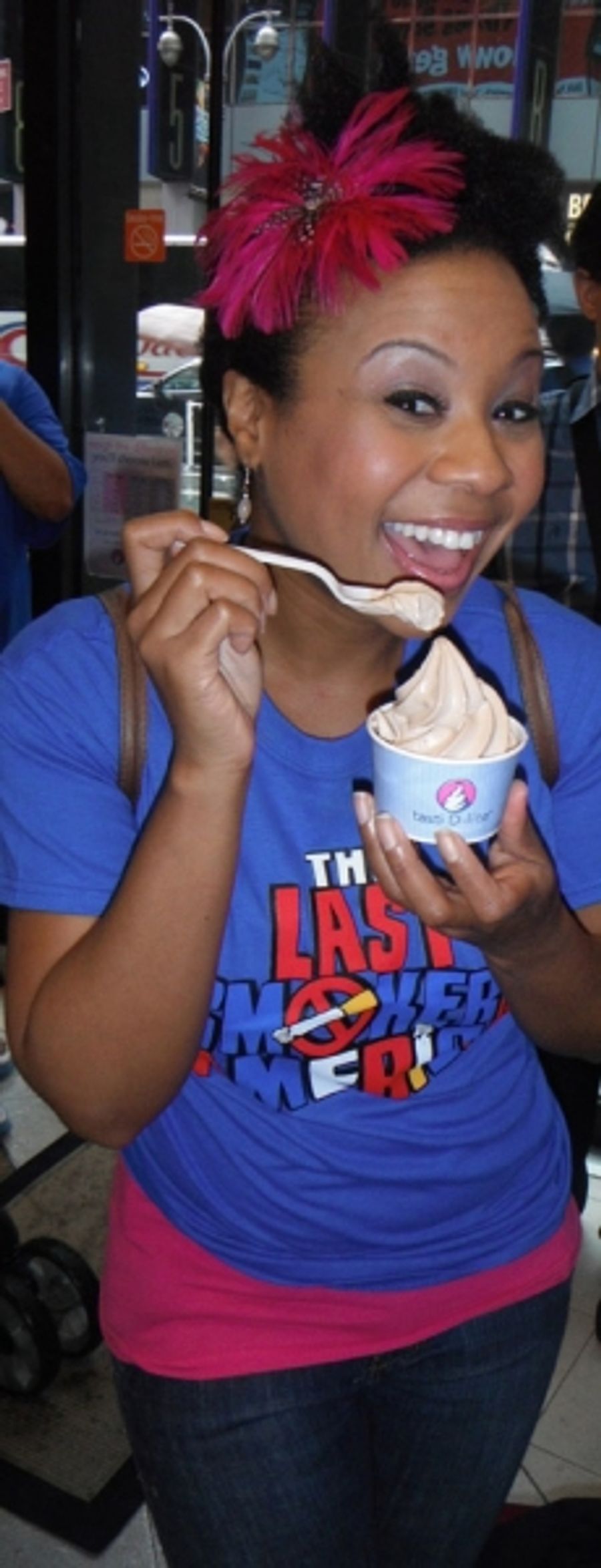 Photo Flash: LAST SMOKER IN AMERICA Cast Celebrates Tasti D-Lite Treat! Image