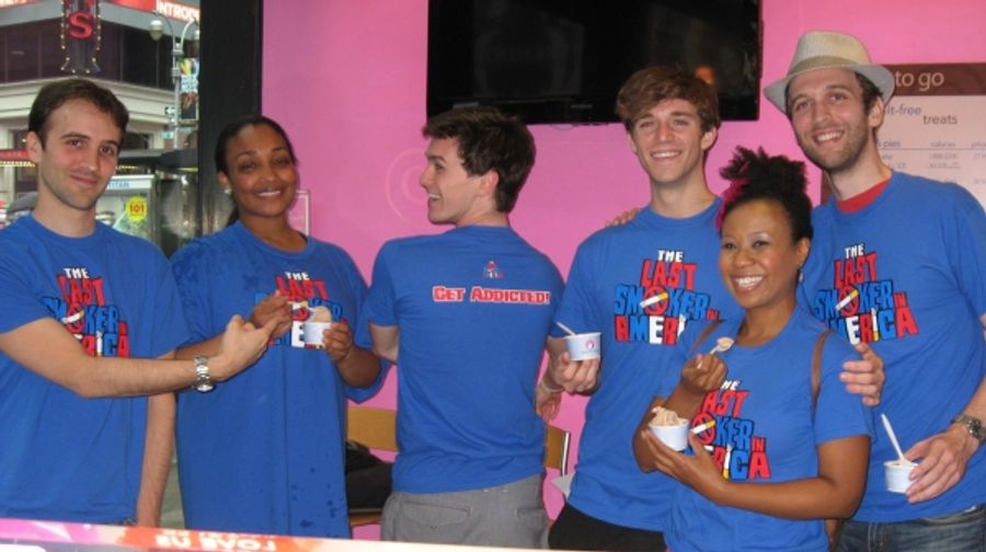 Photo Flash: LAST SMOKER IN AMERICA Cast Celebrates Tasti D-Lite Treat! Image