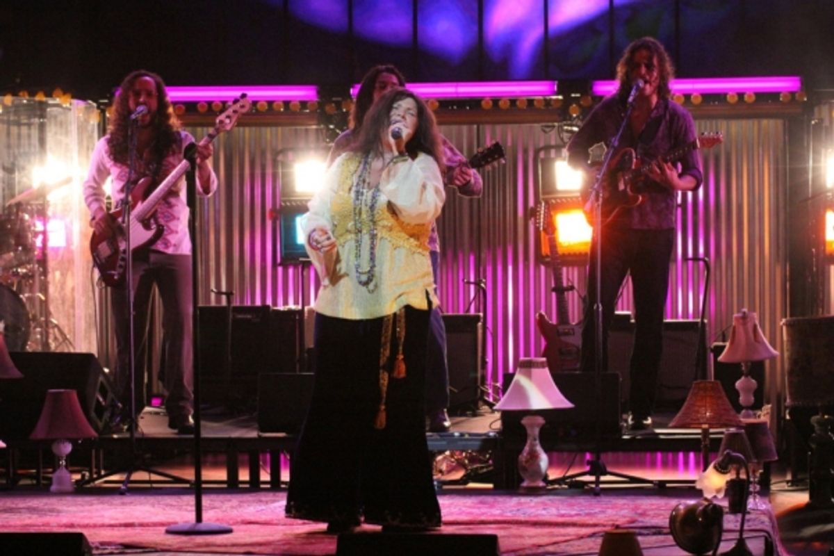 Mary Bridget Davies as Janis Joplin in the Cleveland Play House production of One Night with Janis Joplin written and directed by Randy Johnson, which comes to Arena Stage at the Mead Center for American Theater September 28-November 4, 2012. Photo by Jan at 