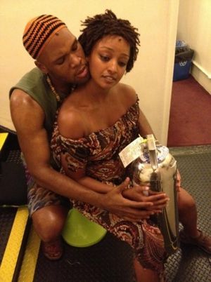 THE BOOK OF MORMON's Asmeret Ghebremichael and Michael James Scott â€Â@asmeretyemane A ‪#SIP‬ tribute to our friends at Ghost! ‪@jimmyfallon‬ ‪@KeenanBlogger‬ ‪@FashionistaMJS‬ ‪pic.twitter.com/Yhz @ BroadwayWorld THE BOOK OF MORMON's Asmeret Ghebremichael and Michael James Scott â€Â@as Photo