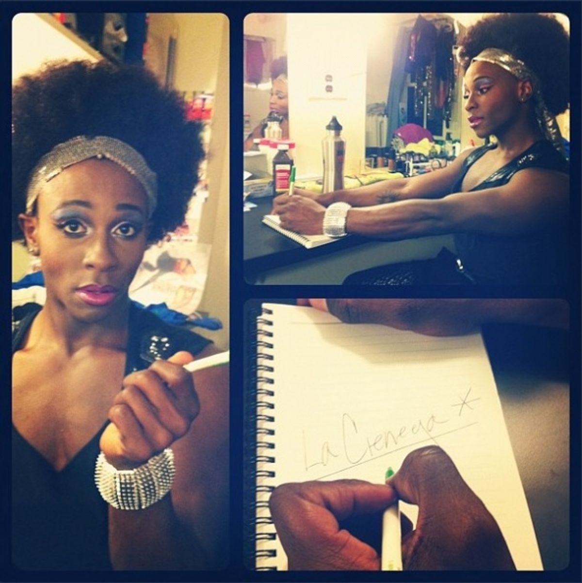 BRING IT ON's Gregory Haney Ã¢â‚¬Â@ghaney22 Oops I signed the wrong name #SIP @Bringiton @ghostbroadway http://instagr.am/p/Ofan_HEDVL/ at 
