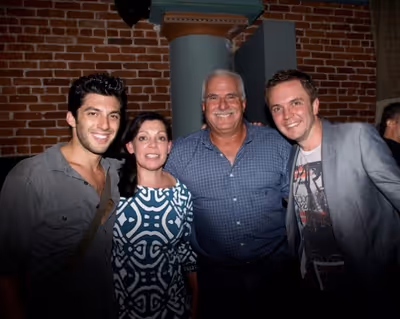 Steve Mazurek and his parents with Shane Scheel Photo