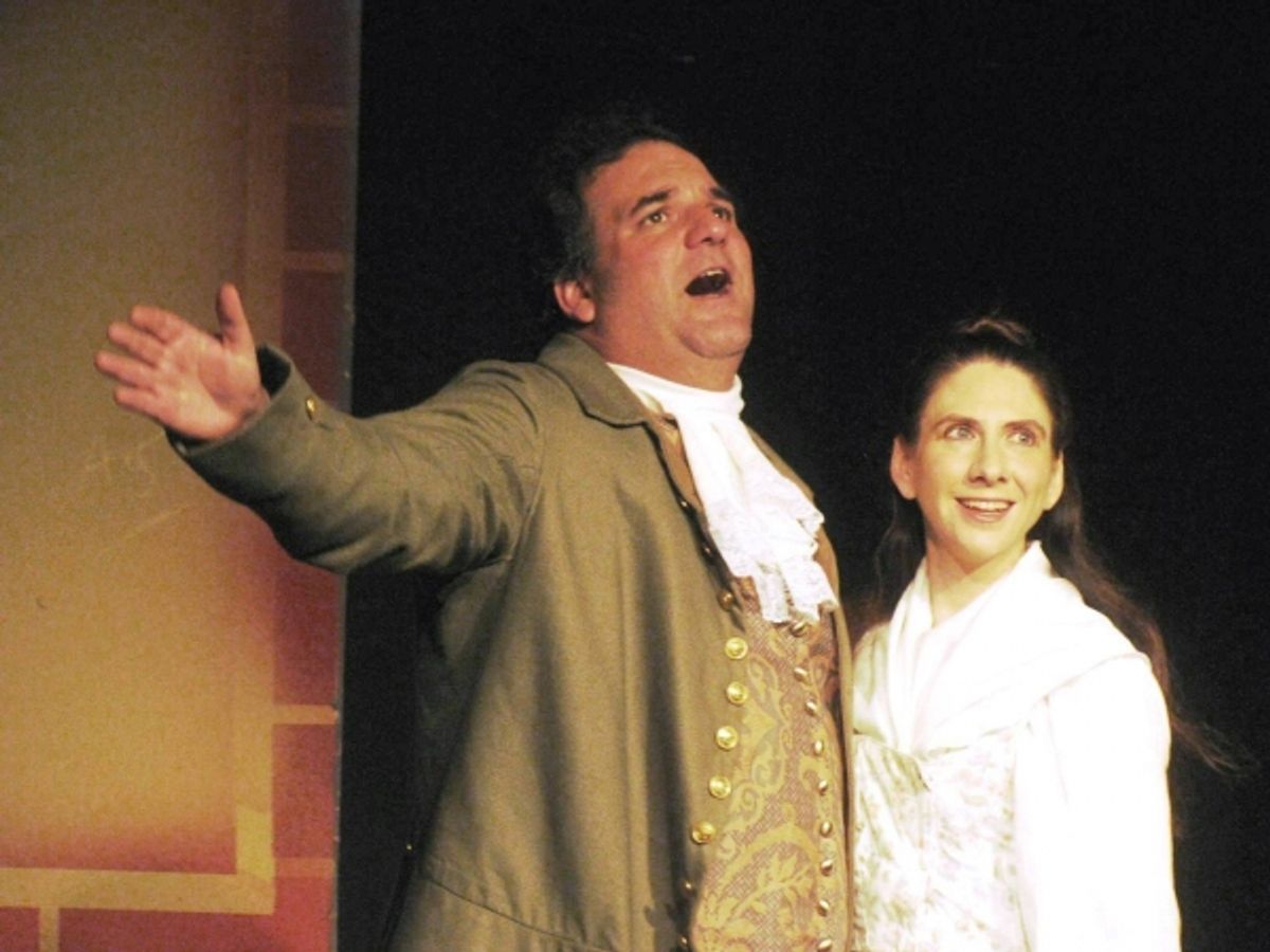 Steve Lobis of Morrisville (left) and Allison Deratzian of New Wales costar as Founding Father Robert Morris and his wife Mary at 