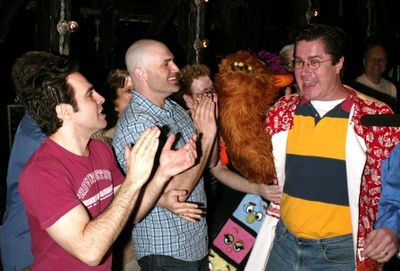 Merwin Foard ( Gypsy Robe Recipient from the ASSASSINS )  with Mario Cantone, Marc Ku Photo