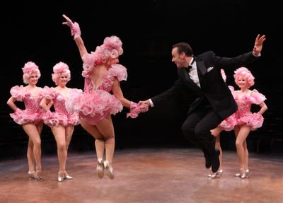 Noah Racey as Bobby Child with ensemble, featuring Robin Masella  Photo