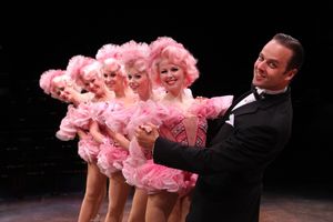 Noah Racey as Bobby Child with ensemble (front to back) Kristen J. Smith, Bradley Ben Photo