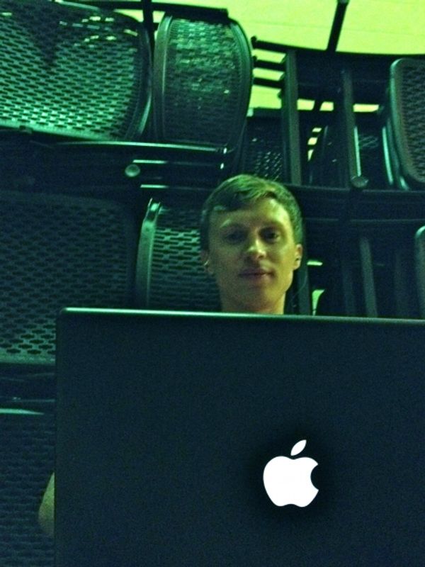 Matt Leisy (Rolf) apparently got the mysterious internet password from SOMEONE. Photo