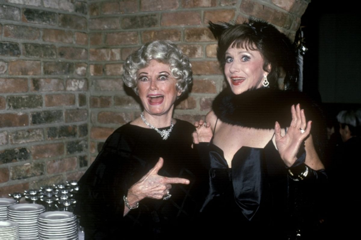 Phyllis Diller and Ruth Warrick in  New York City New York. October 1982 at 
