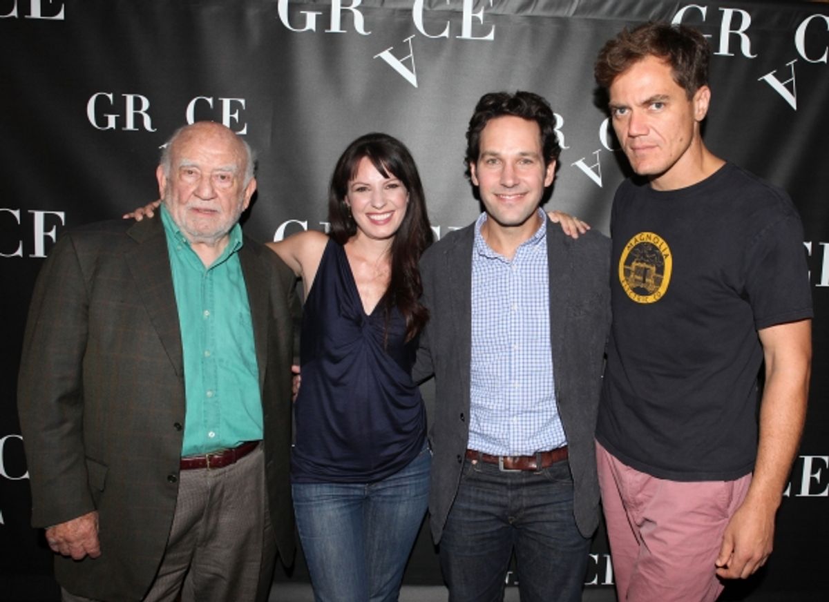 Ed Asner, Michael Shannon, Paul Rudd, Kate Arrington and director Dexter Bullard at 