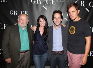 Ed Asner, Michael Shannon, Paul Rudd, Kate Arrington and director Dexter Bullard Photo