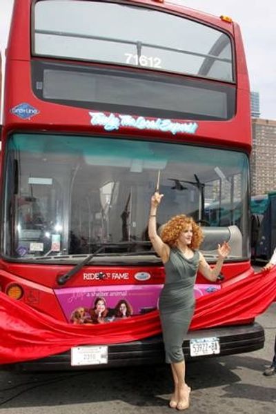 Bernadette Peters at the official ribbon-cutting ceremony for her  Gray Line New York Photo
