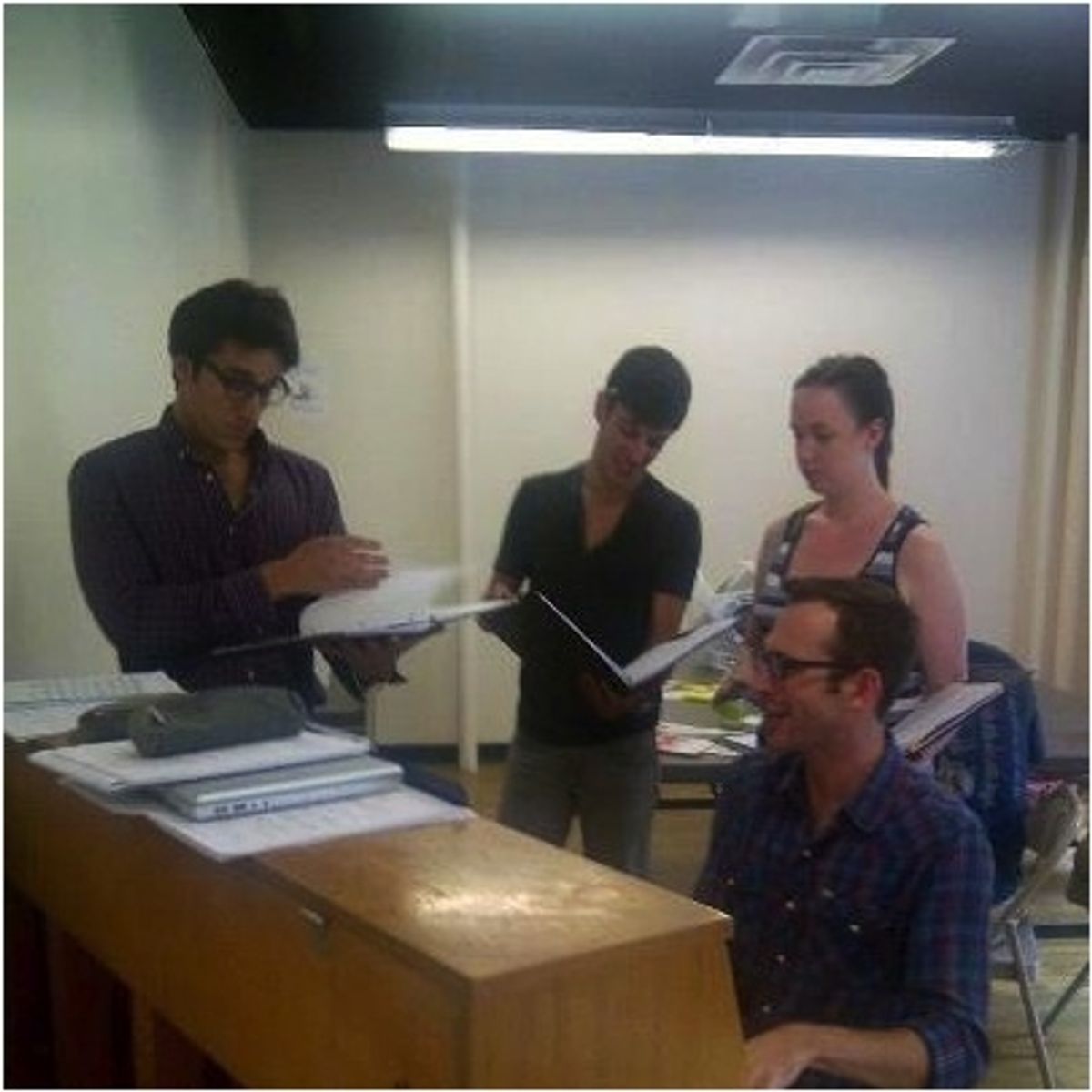  Jared Zirilli, DJ Bucciarelli, Cait Doyle and James Cunningham (Hot Mess Musical Director) at 