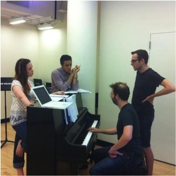  Cait Doyle, Jared Zirilli and James Cunningham with Sam Carner (half of the duo behi Photo