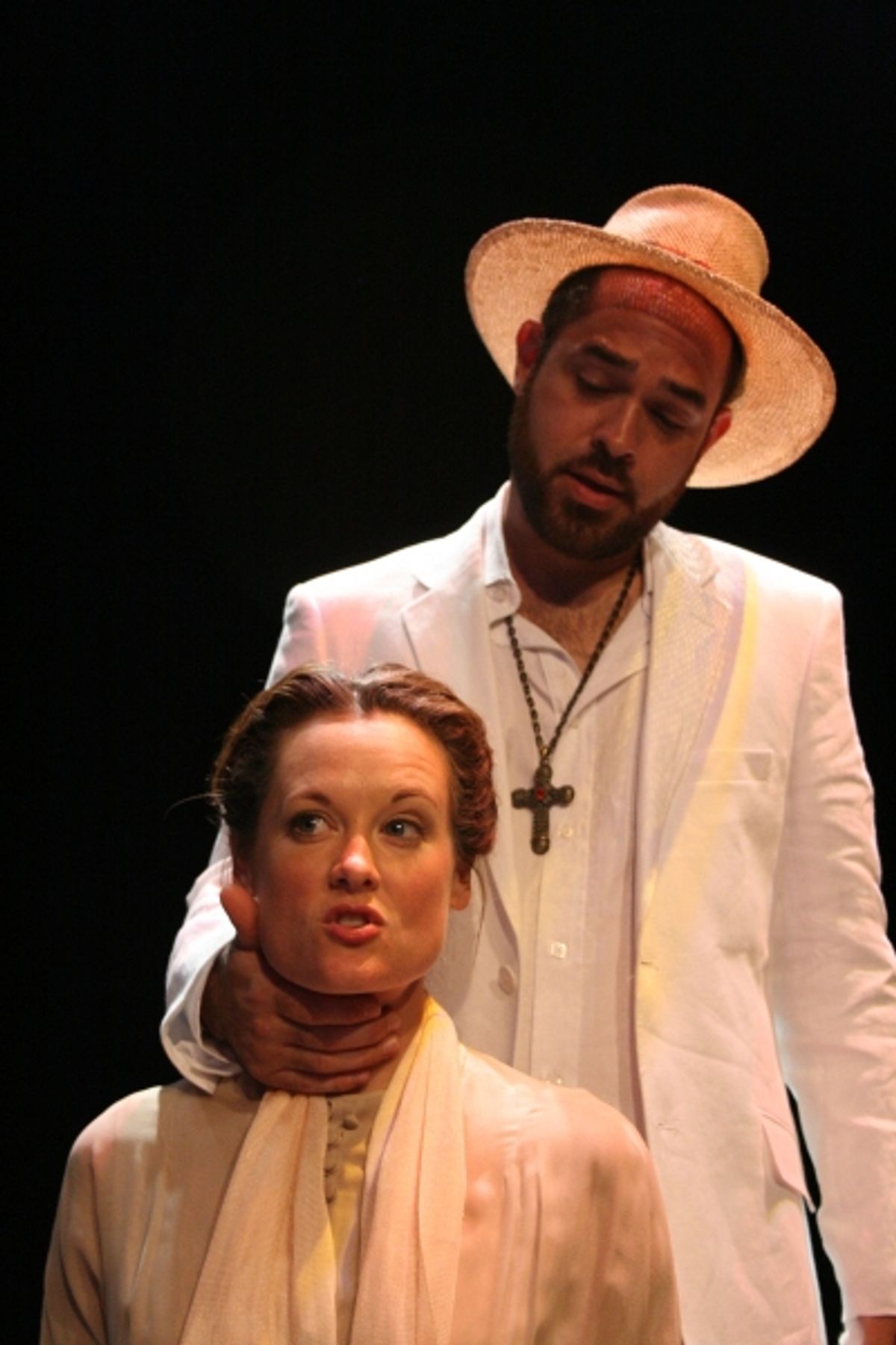 Kristie Ohlinger as Hannah Jelkes and Timothy Riggs as The Reverend Lawrence T. Shannon at 