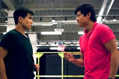 (from left) Telly Leung and Paolo Montalban in rehearsal for Allegiance - A New Ameri Photo