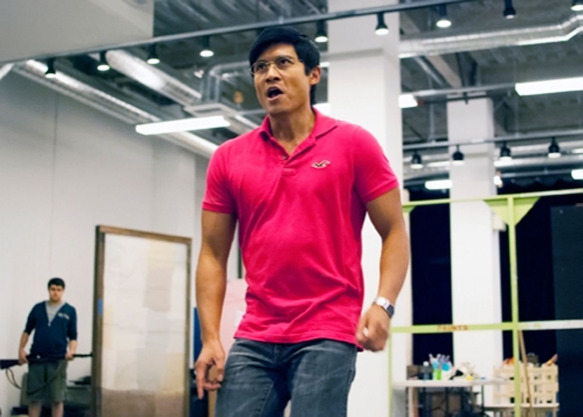 Paolo Montalban in rehearsal for Allegiance - A New American Musical at The Old Globe in San Diego, California. The World Premiere of Allegiance, with music and lyrics by Jay Kuo and book by Marc Acito, Kuo and Lorenzo Thione, directed by Stafford Arima, at In Rehearsal with the Cast of Broadway-Bound ALLEGIANCE- Photo and Video Preview!