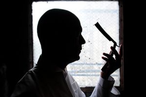 Arthur Aulisi as Toddesco is reunited with his beloved razors, leaving many to questi Photo